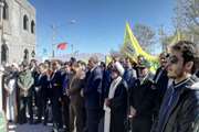 حضور رئیس و جمعی از کارکنان شبکه دامپزشکی فاروج در راهپیمایی یوم ا... 13 آبان