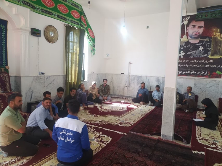 دوره‌ ی آموزشی با موضوع بیماری های مشترک بین انسان و حیوان، در روستای کلاته شور شهرستان جاجرم 