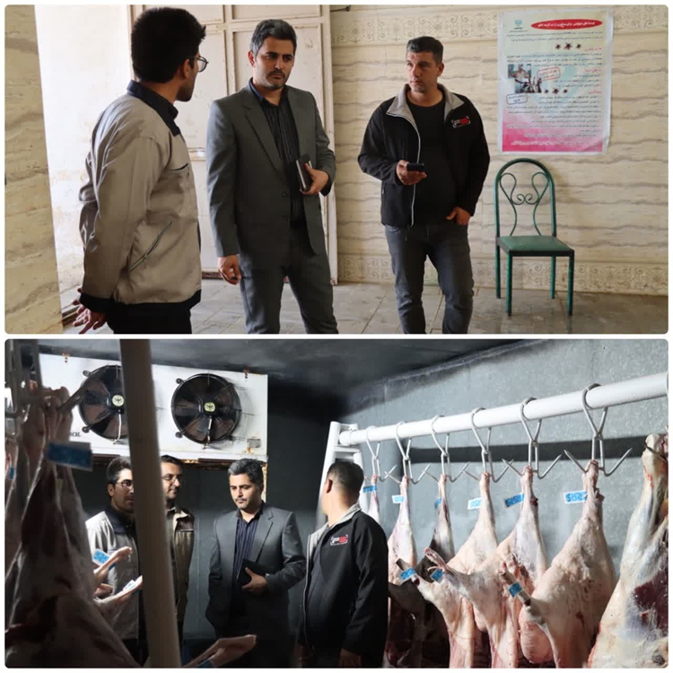 بازدید مشترک رئیس دامپزشکی و شهردار جاجرم از وضعیت کشتارگاه دام این شهرستان 